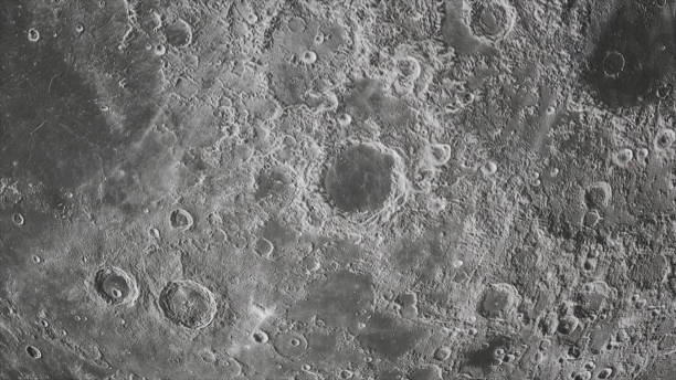 istock Concept 7-P1 High Detailed Realistic Moon Surface View in Space 1345471104