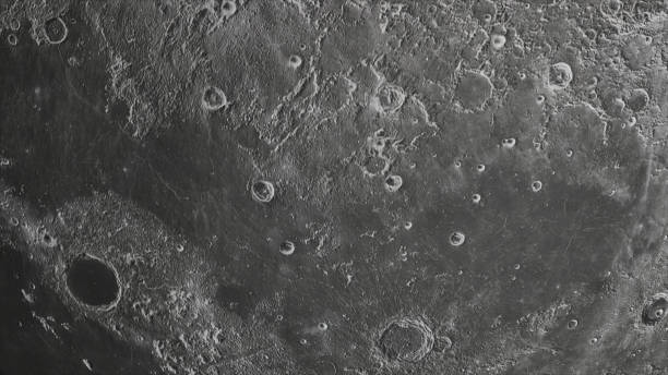 istock Concept 11-P1 High Detailed Realistic Moon Surface View in Space 1345471109