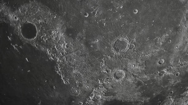 istock Concept 12-P1 High Detailed Realistic Moon Surface View in Space 1345471131