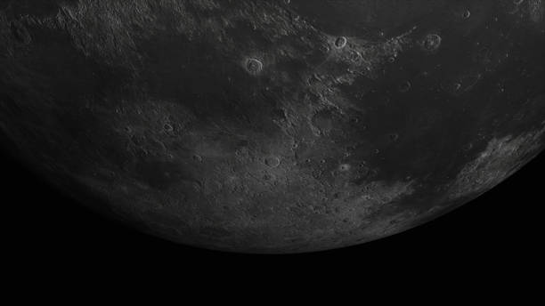 istock Concept 17-P1 High Detailed Realistic Moon View in Space 1345471149