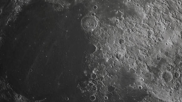 istock Concept 17-P1 High Detailed Realistic Moon Surface View in Space 1345471156