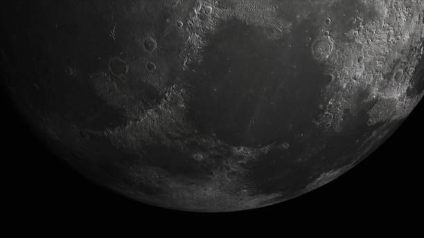 istock Concept 21-P1 High Detailed Realistic Moon View in Space 1345471167