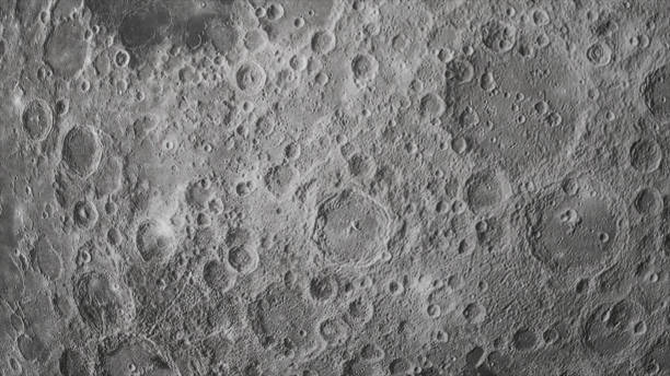 istock Concept 21-P1 High Detailed Realistic Moon Surface View in Space 1345471174