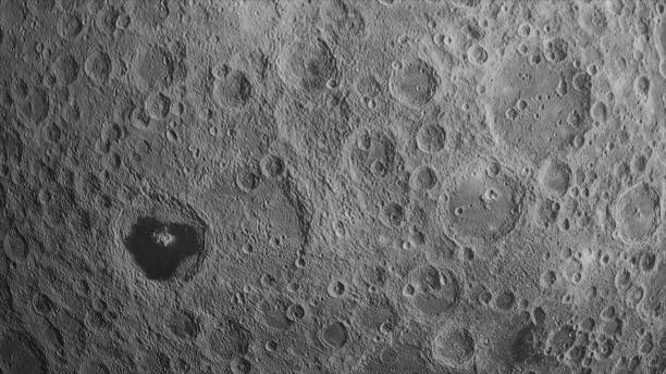 istock Concept 20-P1 High Detailed Realistic Moon Surface View in Space 1345471189