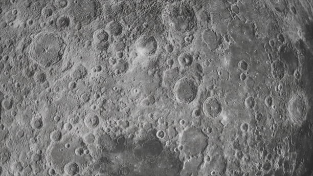 istock Concept 22-P1 High Detailed Realistic Moon Surface View in Space 1345471206