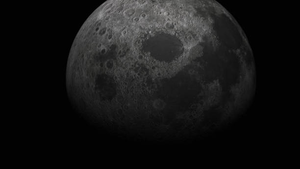 istock Concept 27-P1 High Detailed Realistic Moon View in Space 1345471277