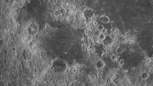 istock Concept-P1 High Detailed Realistic Moon Surface View in Space 1345471290