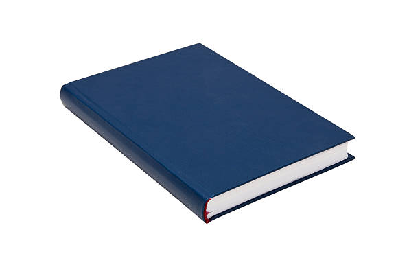 istock Blue coloured blank book cover, isolated on white 134547153