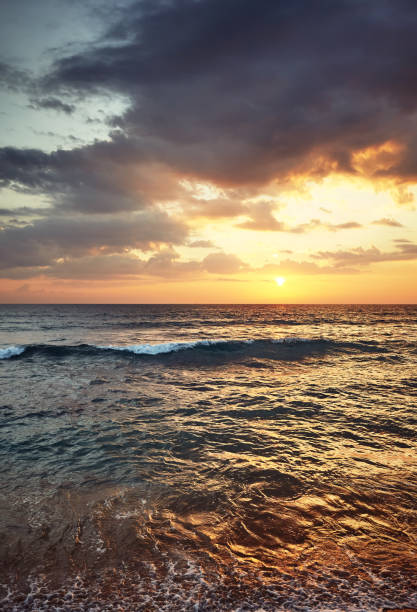 istock Scenic golden sunset over the sea. 1345475813