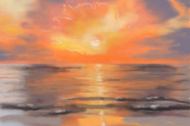 istock Sunset over the tropical sea 1345476169