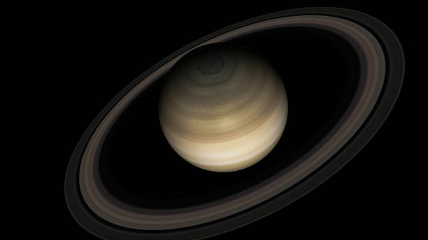 istock Concept 6-P1 View of the Realistic Planet Saturn from Space 1345479053