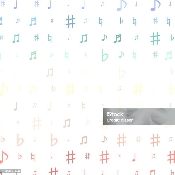 Random Music Notes And Instruments Musical Notes In Pattern Random Symbol Size Stock Illustration ...