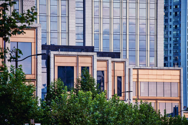 istock Modern office building Architectural Backgrounds-City Shanghai Asia 1345481169