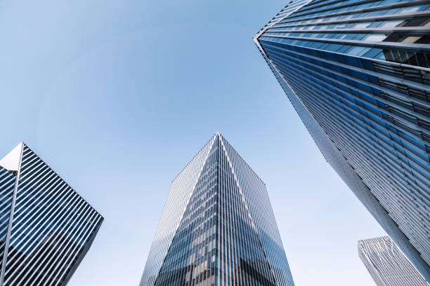 istock Modern office building Architectural Backgrounds-City Shanghai Asia 1345481242