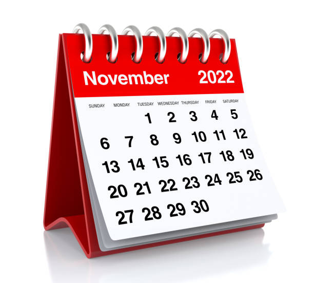 November 2022 Calendar stock photo