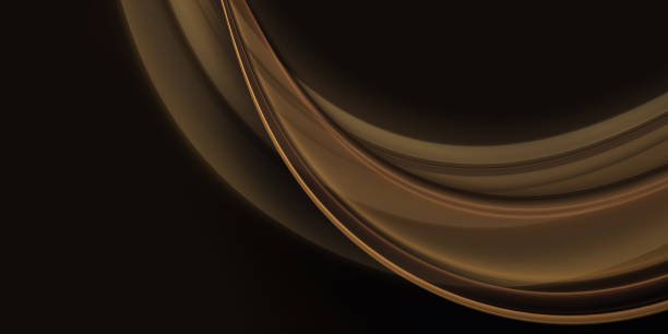 istock Abstract background for design with fractal golden brown waves. 1345489561