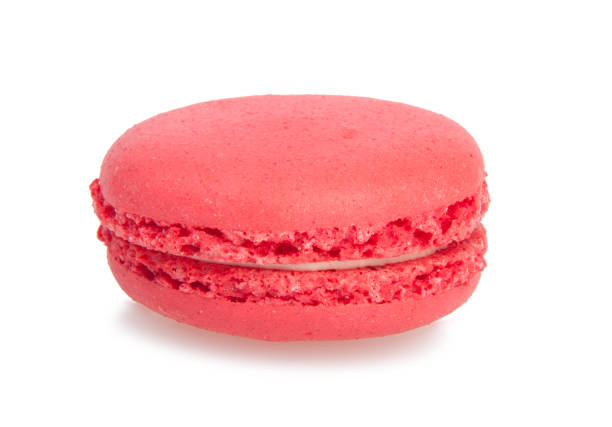 istock pink macaroon isolated on the white background 1345489655