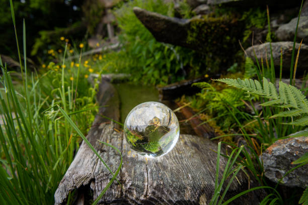 istock Glass ball lying on an old trough 1345490789