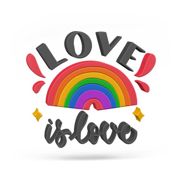 istock Love is Love -  LGBT 3D graphics 1345497561