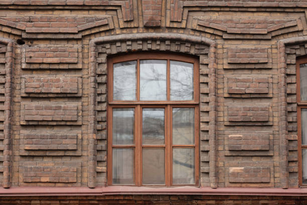 Very old windows in the luxury apartment