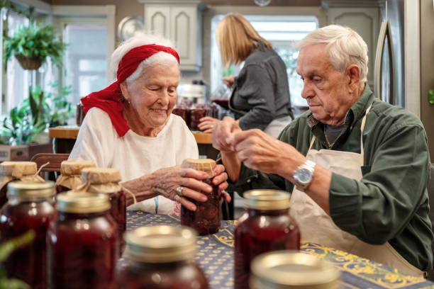 istock Family preparing preserved beets 1345504606