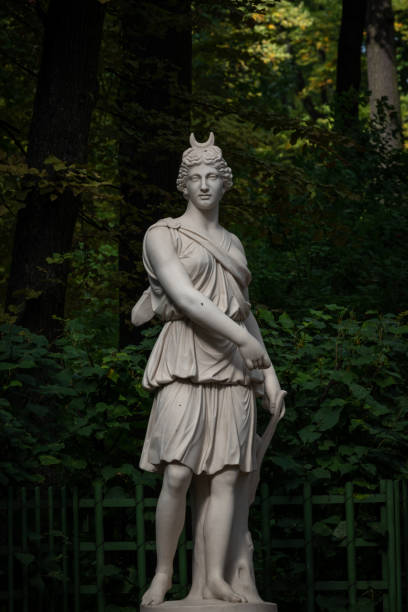 Sculpture  of Artemis  in the Summer garden Sculpture of Artemis (Diana) in the Summer garden, Saint Petersburg; Russia Artemis stock pictures, royalty-free photos & images