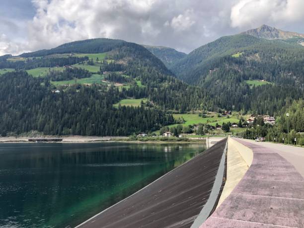 istock Famous artificial lake in Ultental, South Tyrol, Italy 1345508564