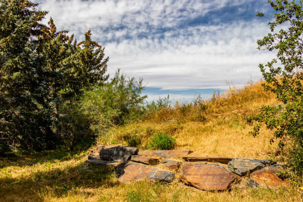 istock Rock formations in a park. Coledale, Alberta, Canada 1345509283