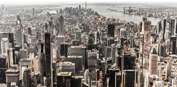 istock Aerial photography over Manhattan 1345509377