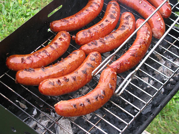 istock Sausages on the grill 134551065