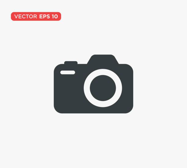 kamerasymbol vektor illustration design editable vesizable vesable eps 10 - silhouette photographer photographing photograph stock-grafiken, -clipart, -cartoons und -symbole