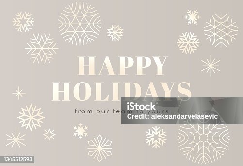 istock Modern Happy Holidays Card 1345512593