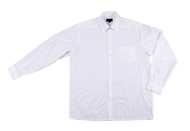 istock White shirt, white long sleeved shirt isolated. 1345513447