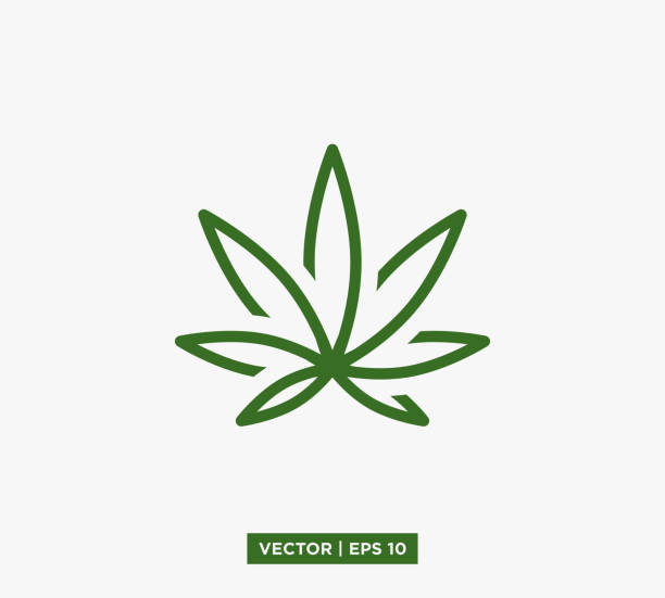 ilustrații de stoc cu cannabis marijuana leaf icon vector illustration design editable resizabil eps 10 - cânepă