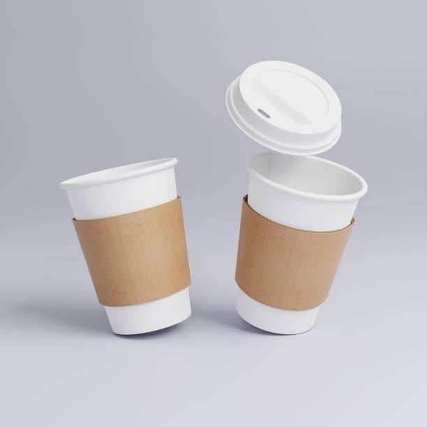 istock Paper container and holder for take-out 1345519256