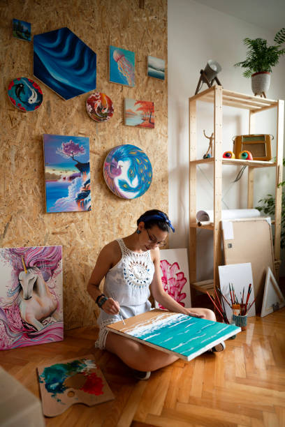 istock Whenever she pick up a paintbrush, she create a masterpiece art 1345520170