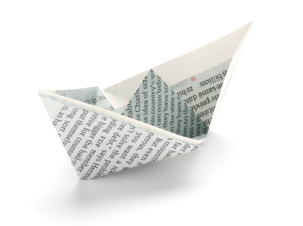 istock Toy ship made of pape 1345520315