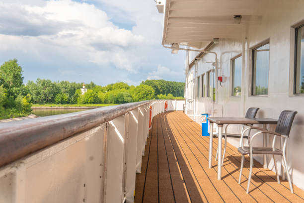 istock ship circle vacation navigation sunny vessel young, yachting sitting. Bow leaving cabin, business tourists seascape cruise liner lifeboat lower deck drone 1345528172