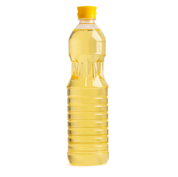 istock Vegetable oil with olive oil in different bottle for cooking isolated on white background with clipping path. 1345532002