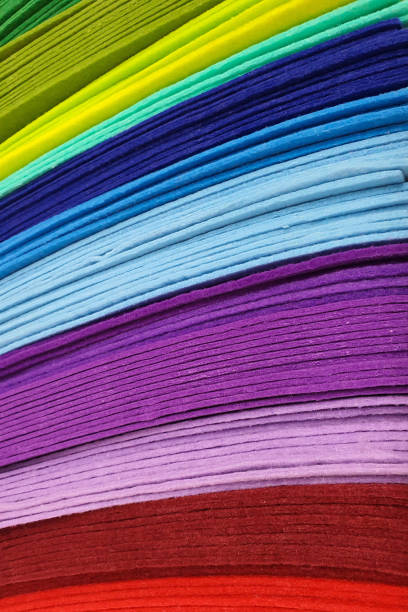 istock Samples of felt in different color in hobby shop 1345533212