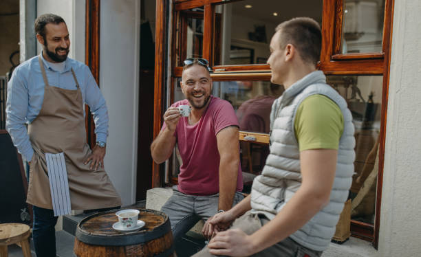 istock In front of coffee shop 1345535756