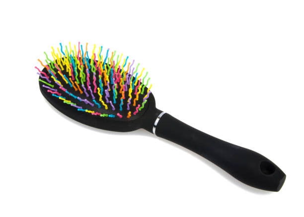 istock beautiful hair brush isolated on the white 1345537073