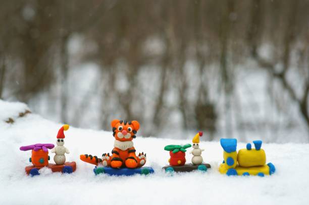 istock Toy train with fabulous toys. 1345542550
