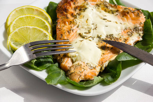 istock fish meat with lemon on a plate 134554262
