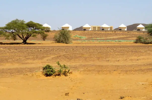 Photo of Tourist huts in the Sahara desert
