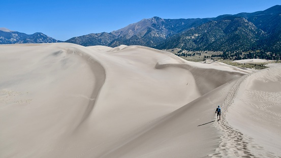Hiker on the Great Sand Dunes