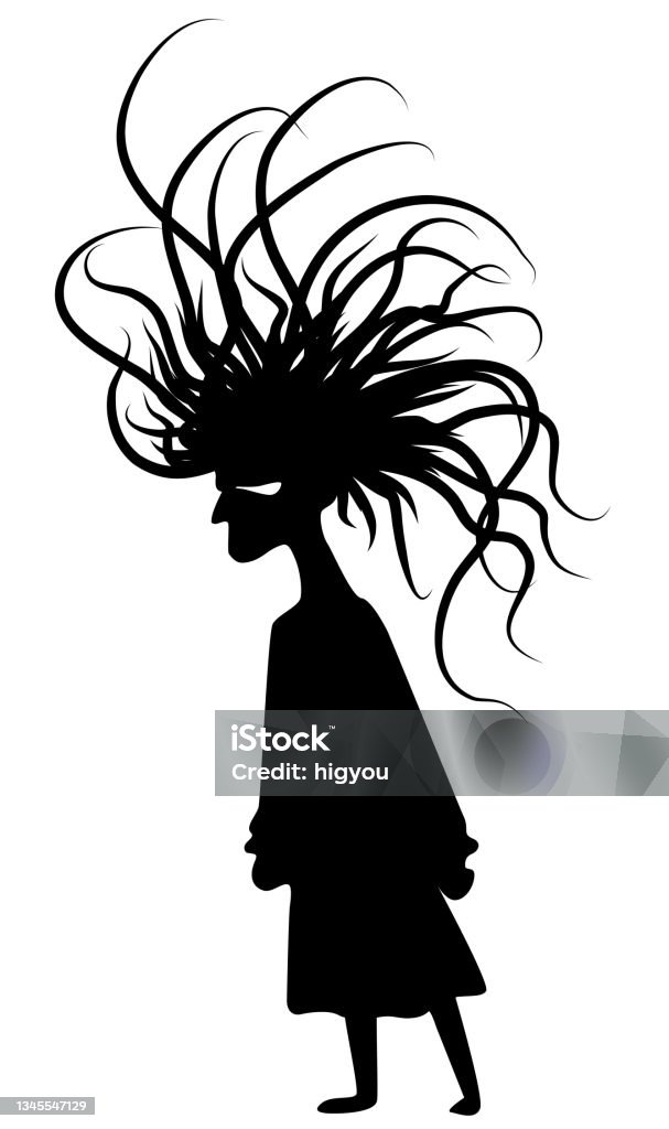 Hairstyle Bad Side Silhouette Stock Illustration - Download Image Now - Hair,  Messy, Appearance - iStock