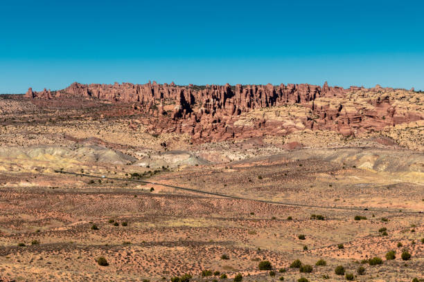 istock Stunning rock formations at Arches National Park in Moab, Utah 1345547938