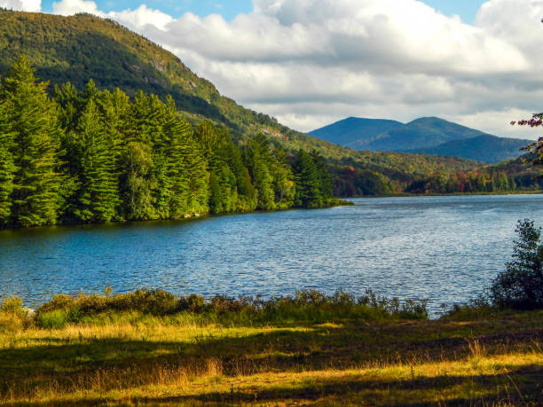 istock Lake next to trees and mountains (Debar Pond) 1345549375