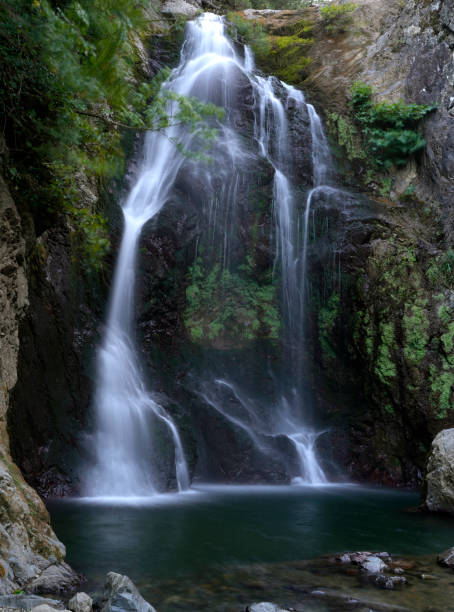 istock Waterfall view at mountain in Turkey 1345549851